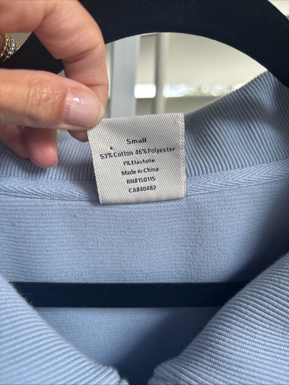 Varley Vine Dusty Blue Ribbed Half-Zip Sweatshirt Size Small - Picture 5 of 11